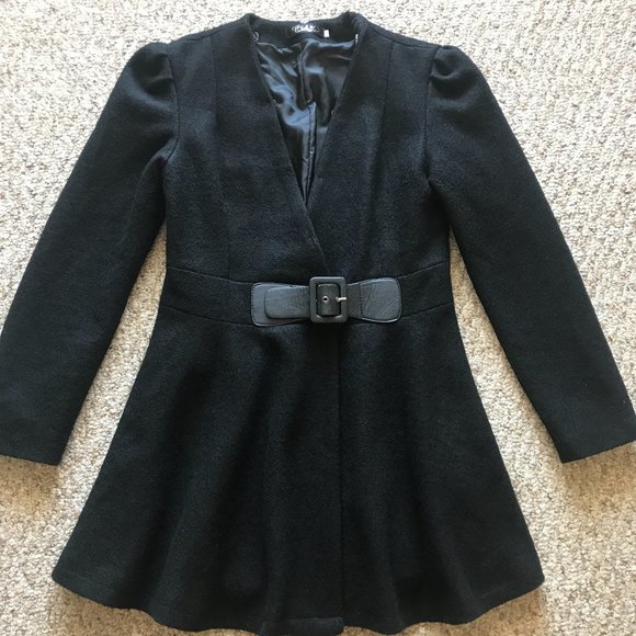 Women's Black Coat - Picture 7 of 15